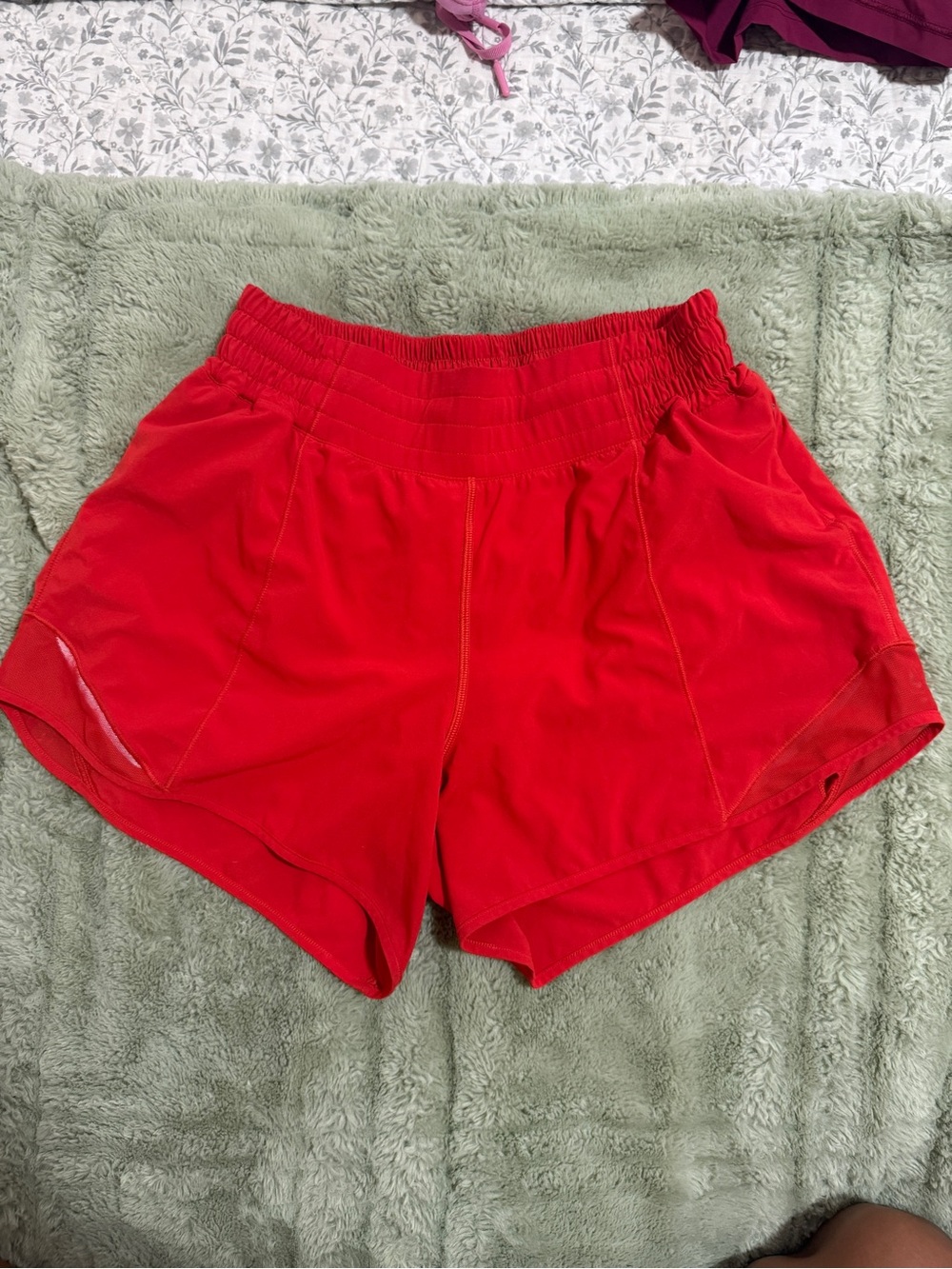 lululemon athletica Bright Red Women's Athletic Shorts - Picture 2 of 3